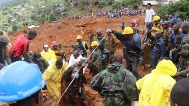 Watu 600 watoweka kufuatia maporomoko Sierra Leone