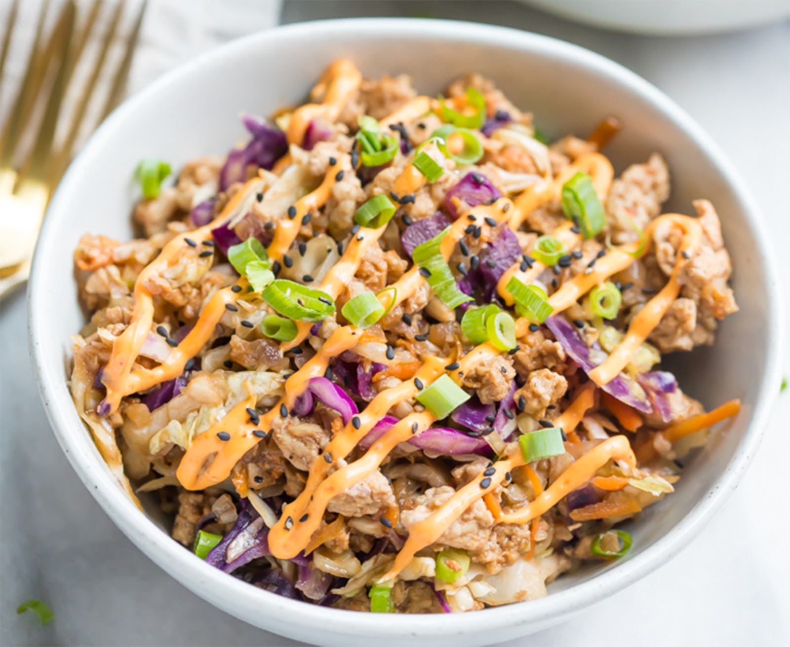 Egg Roll In Bowl Low Carb and Gluten Free, Recipe | Esther Cuisine
