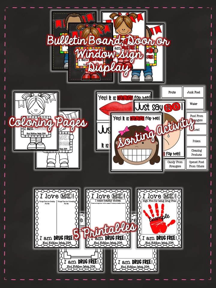 Julz Treasure Chest: I Love Me! I Am Drug Free! {Red Ribbon Week in ...