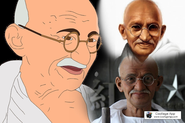 gandhi outline images