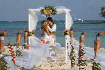 Beach wedding is a dream for many of us A beautiful beach sound of waves 