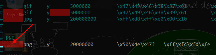 Configuration file for the scalpel command