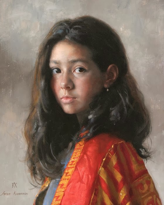 Arsen Kurbanov Russian Realist Portrait Painter 1969