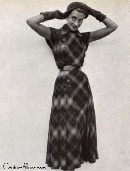 Couture Allure Vintage Fashion: Plaids the Couture Way - 1952