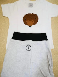 Tommy and Lottie hedgehog gift set romper and pants