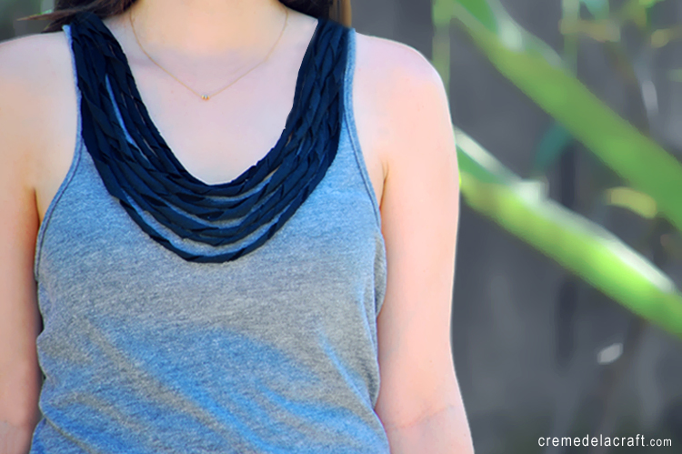 DIY: Necklace Top From A T-Shirt