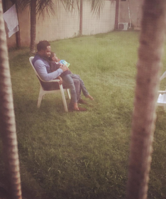 Cobhams Asuquo Shares Cute Photos With His Wife And Son