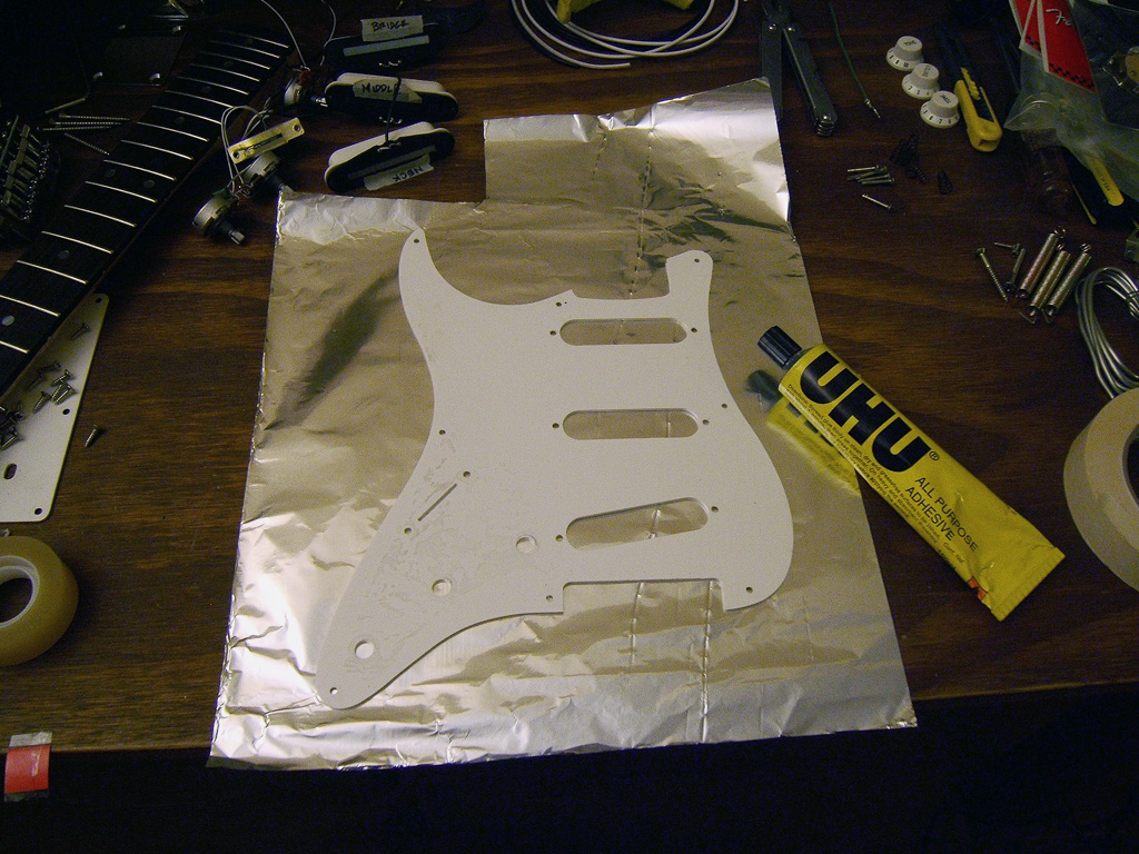 Joe Giampaoli Shielding a Strat Guitar to Eliminate Hum and EMI Noise
