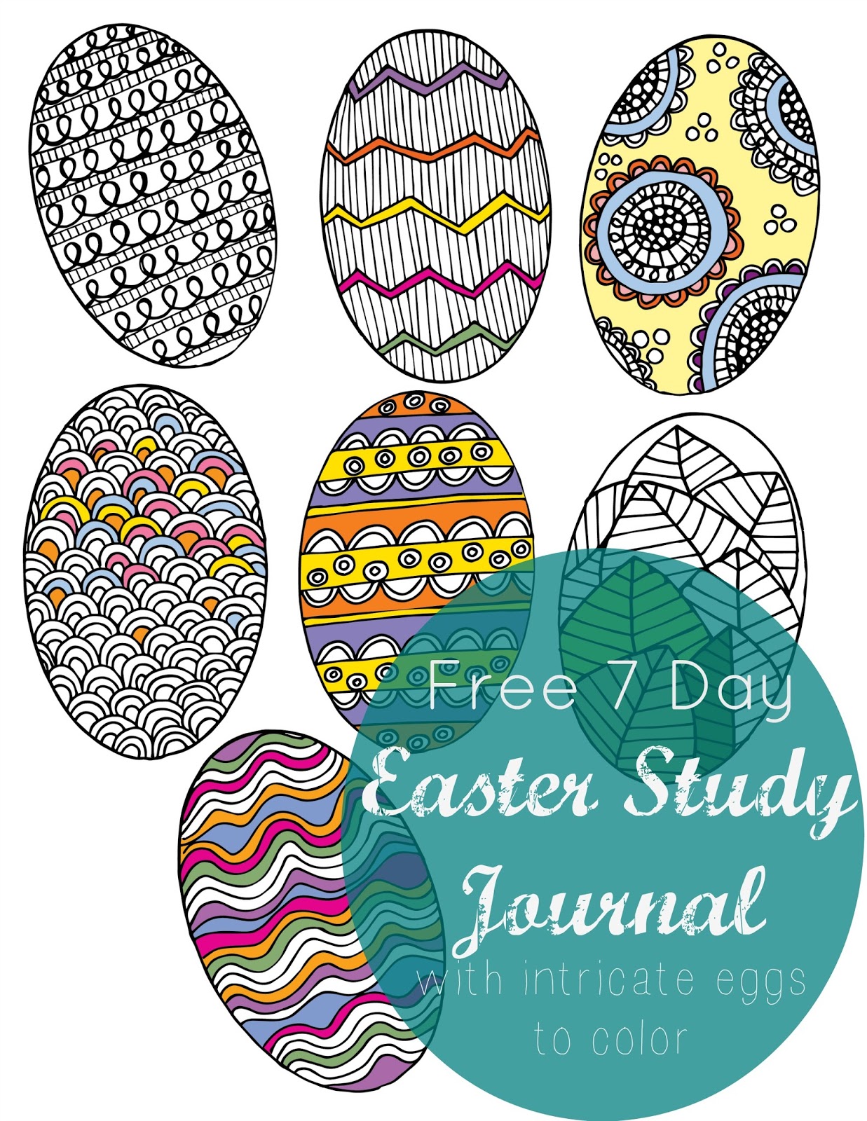 A Lively Hope Free Easter Study Journal with Intricate Coloring Pages