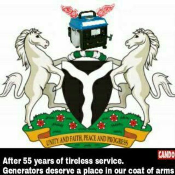 Photo Some Nigerians Want A Generator Placed On Our Coat Of Arms See Why Naijaloaded