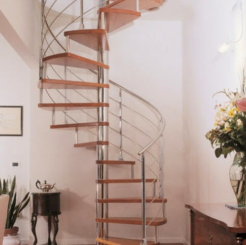 Designs by spiral staircase or spiral metal and wood