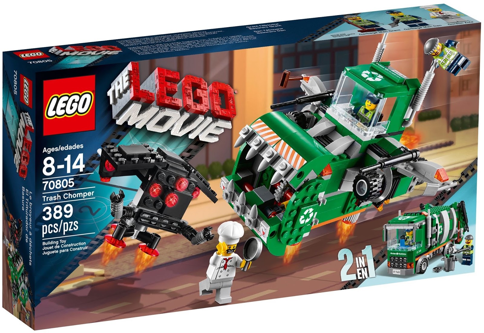 The LEGO Movie 70805 TRASH CHOMPER Garbage Truck Vehicle Boxed Set w/ 3
