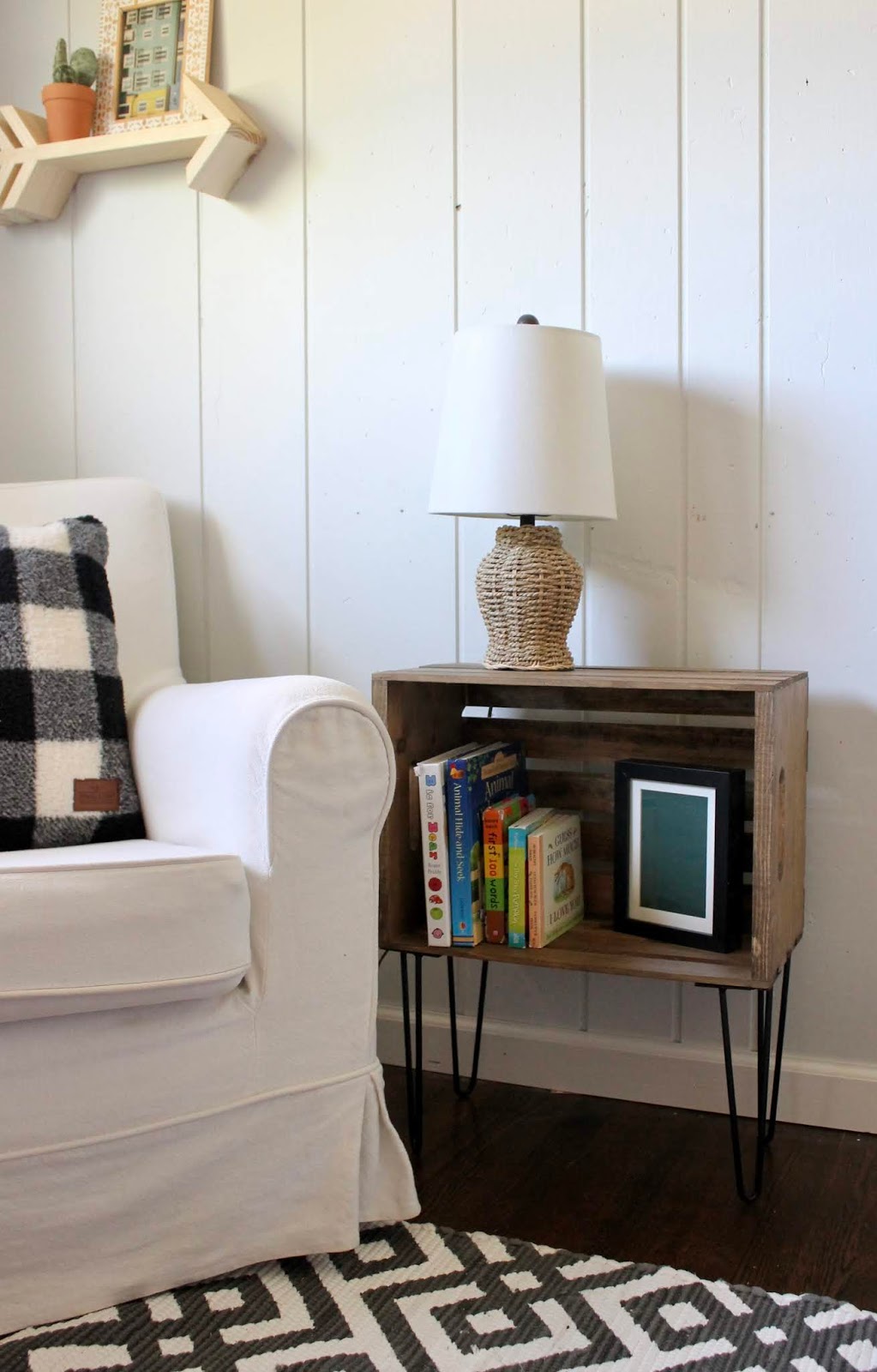 Wonderfully Made DIY Hairpin Leg Nursery Side Table