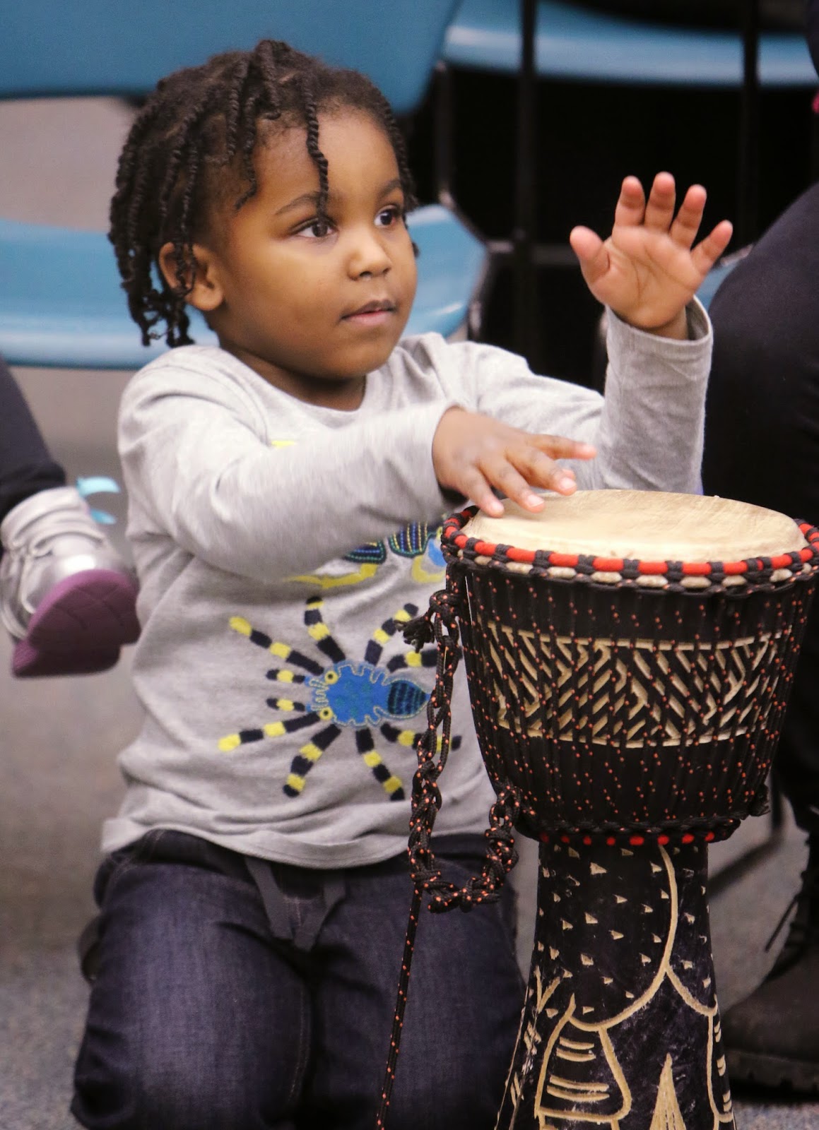 Mark Kodiak Ukena African Drum Circle at Waukegan Public Library