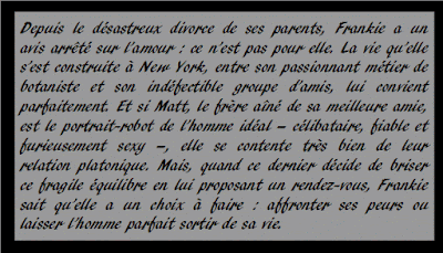 Coup foudre Manhattan Rendez-vous Central Park Sarah Morgan