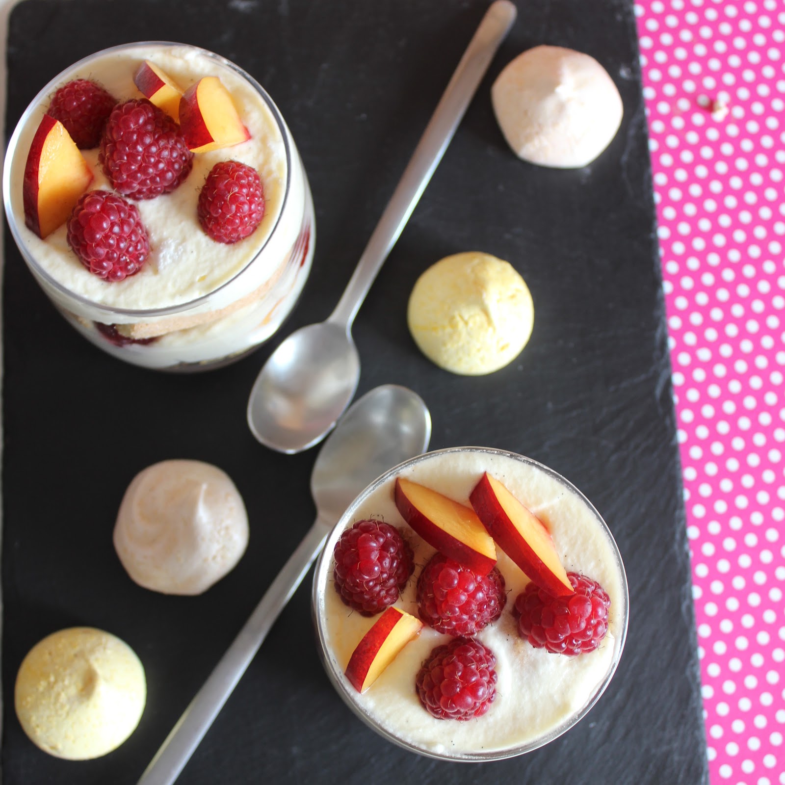 recette tiramisu framboise nectarine