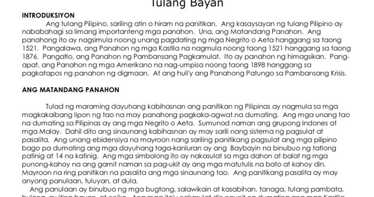 Ano ang napansin mo sa tono o indayog habang binabasa o binibigkas ang tula image