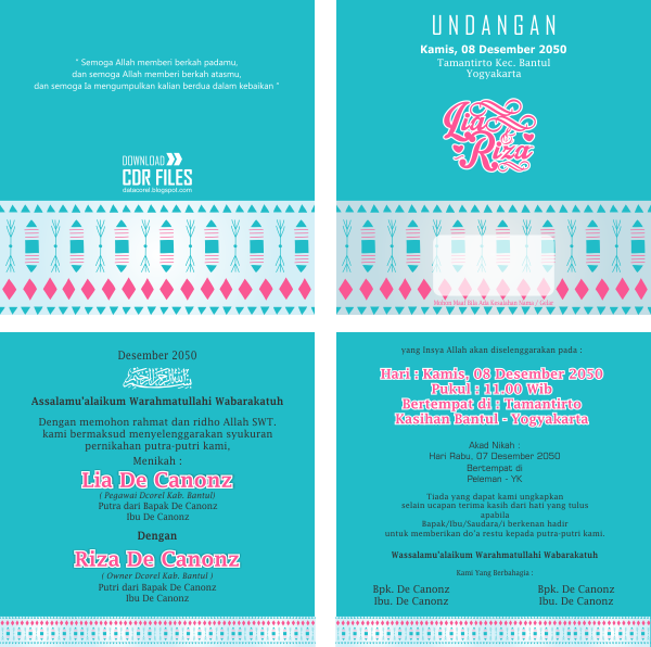 undangan cdr minimalis vintage template corel draw invitation card design software free download