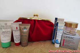 Bag Of Love Rock On Beauty Bag Review, bag of love, red velvet clutch, skincare, beauty box  