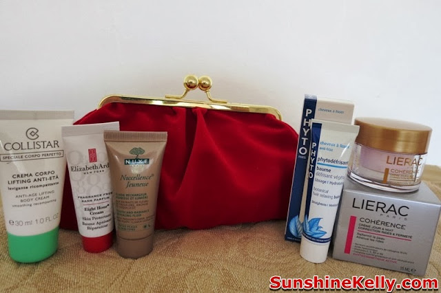 Bag Of Love Rock On Beauty Bag Review, bag of love, red velvet clutch, skincare, beauty box  