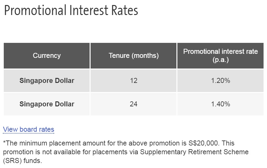 Singapore Savings Account Rates OCBC Fixed Deposit Promo Rates