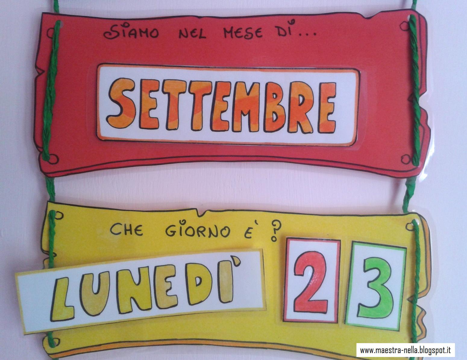 Il cartellone del calendario. PDF gratuiti scaricabili - Maestra e Amica