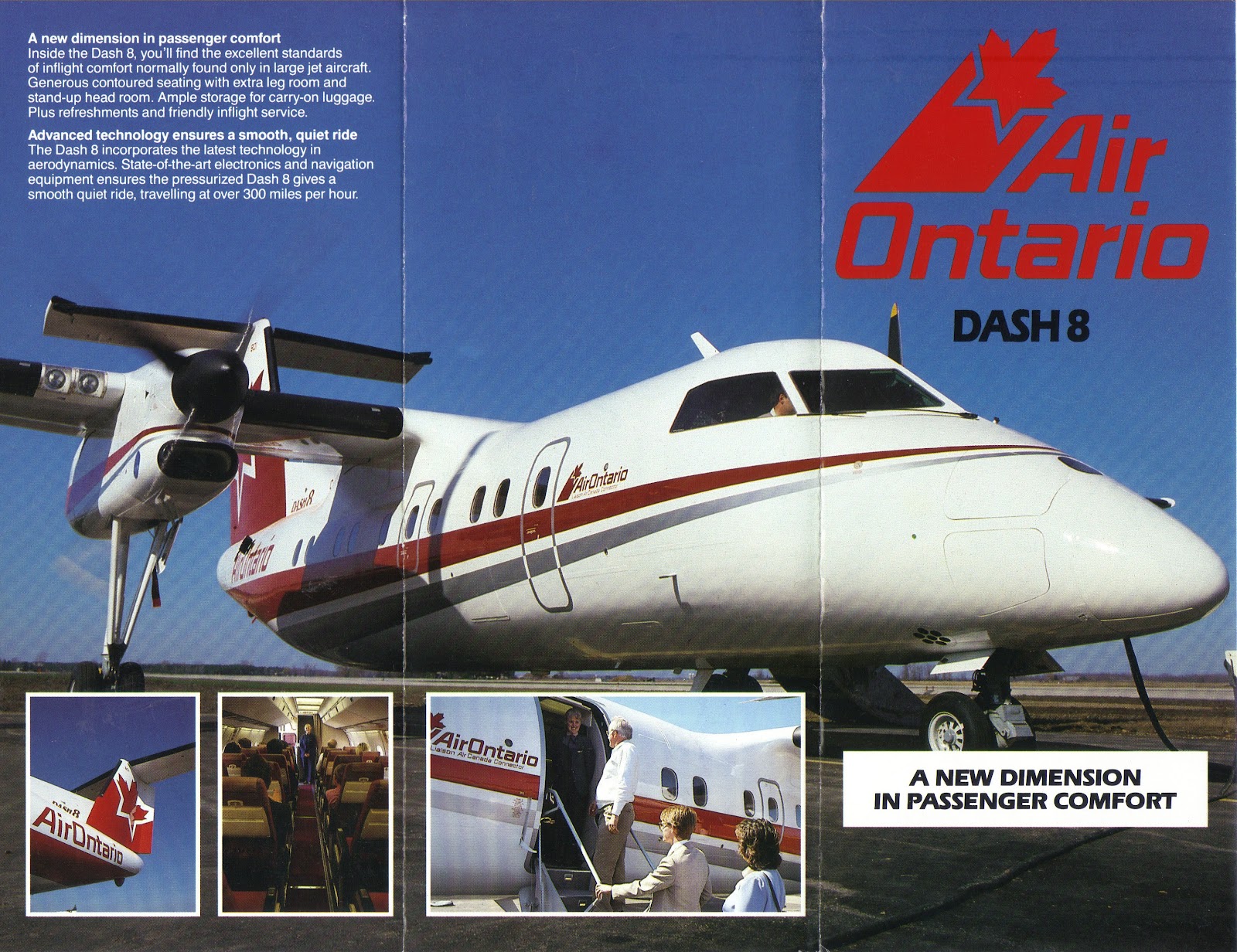 Airlines Past & Present: Air Ontario De Havilland Dash 8 Brochure