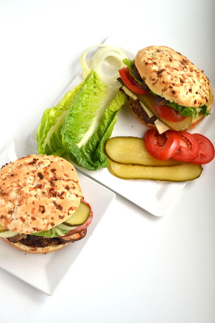 These Mushroom Black Bean Burgers give store bought veggie burgers a run for their money! Simple to make and loaded with veggies and flavorful portobello mushrooms. www.nutritionistreviews.com