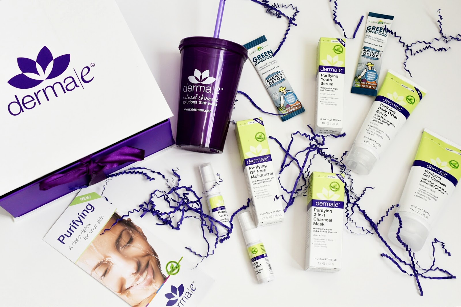 Unboxing of derma e Purifying Skin Care Line