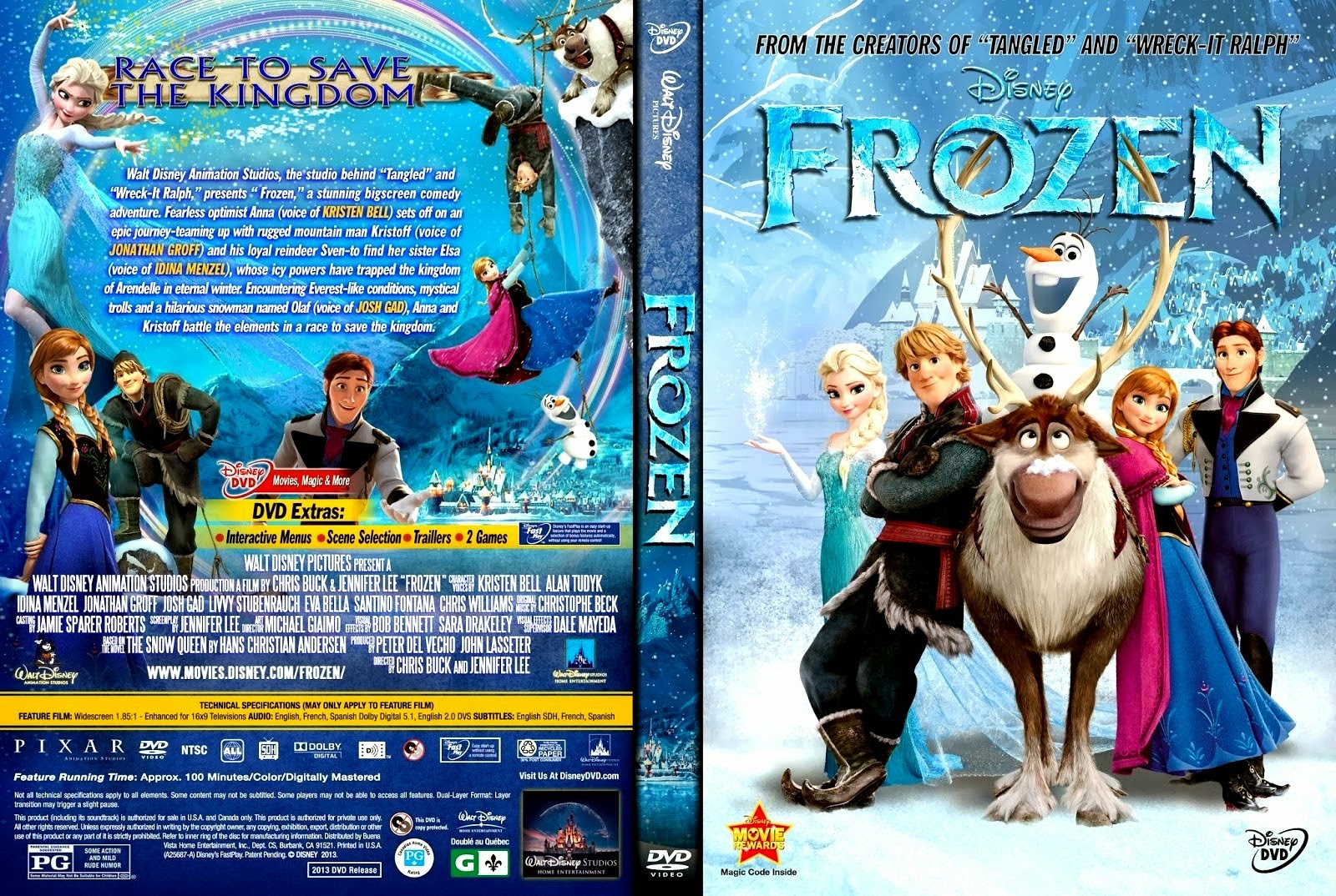 Frozen 2013 DVD COVER - CoverDvdGratis.