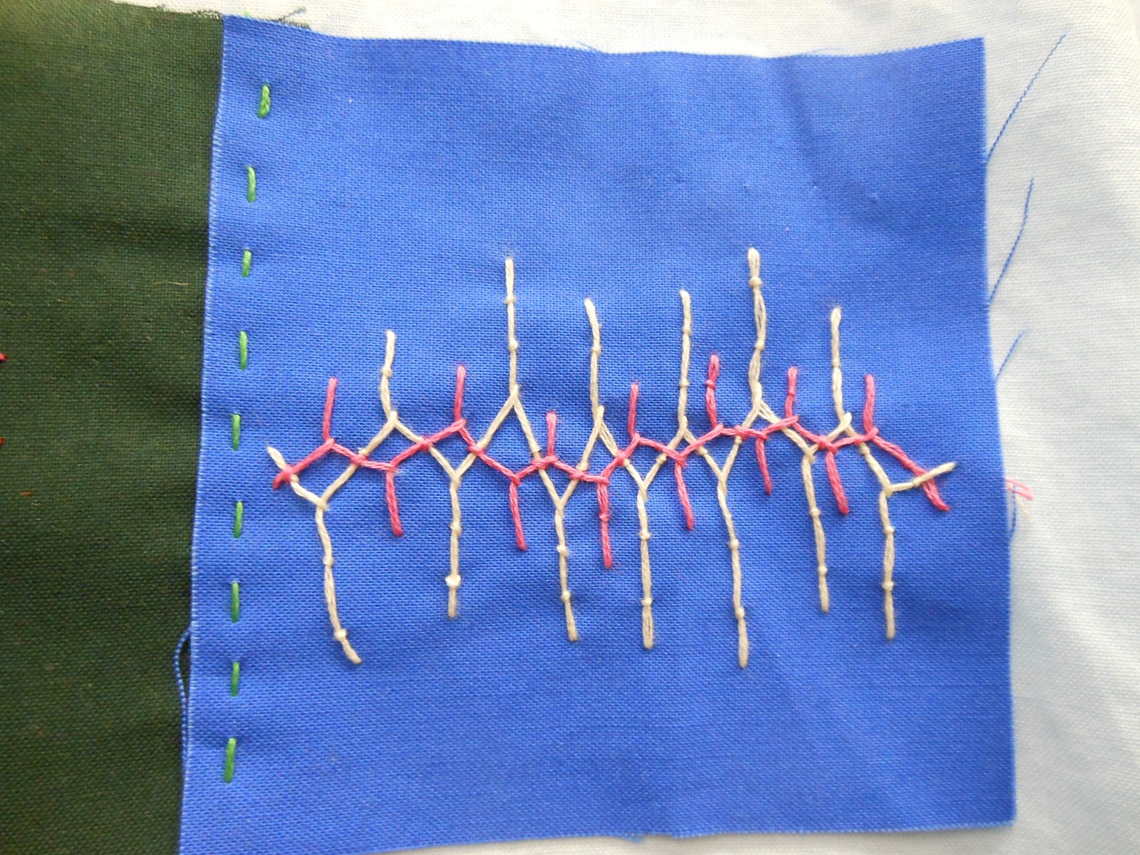 Art With a Needle Embroidery tutorial 2 caught stitches