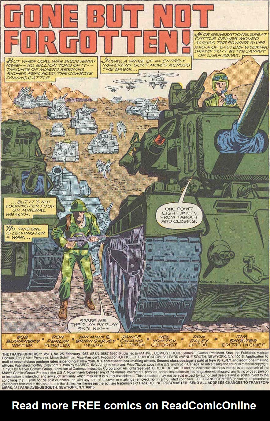 The Transformers (1984) issue 25 - Page 2