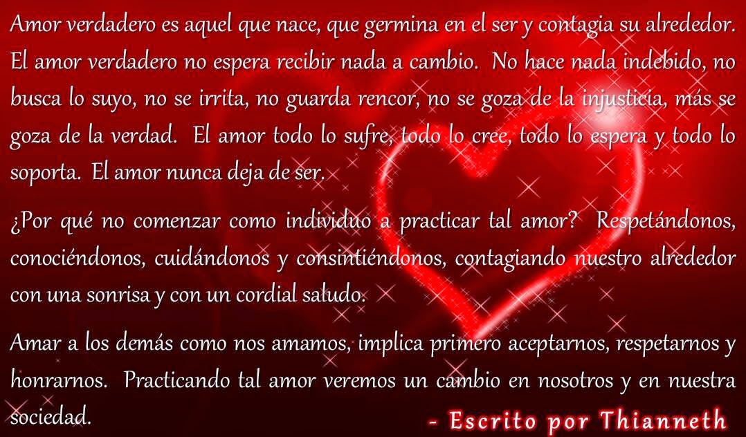 El amor verdadero es....