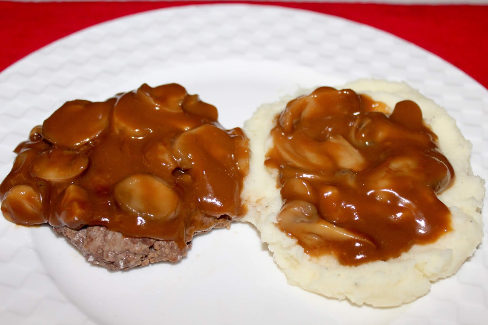 Living on Cloud Nine HAMBURGER STEAKS and BROWN GRAVY MEAL