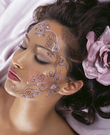 Girl sexy flower tattoo art