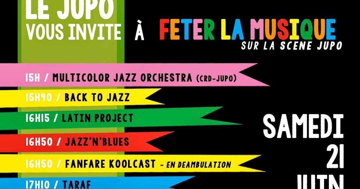 Programme Fete De La Musique Le Havre collectif jammin': FETE DE LA MUSIQUE 2014 - scène Perret - Le Havre