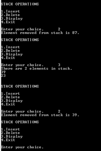Coding Corner: Data Structures - Cpp Program to implement stack operations