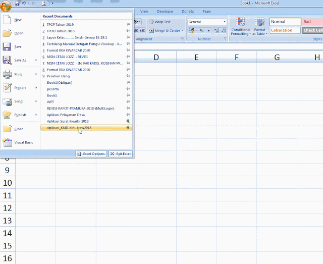 Warung Belajar Excel BUKU INDUK PEGAWAI