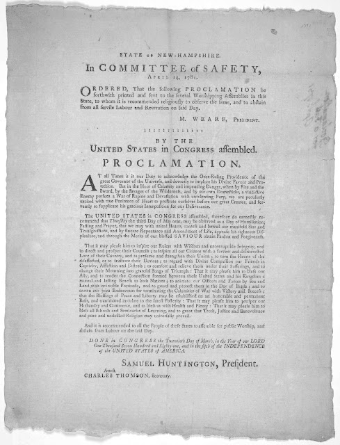 Thanksgiving Day Proclamation