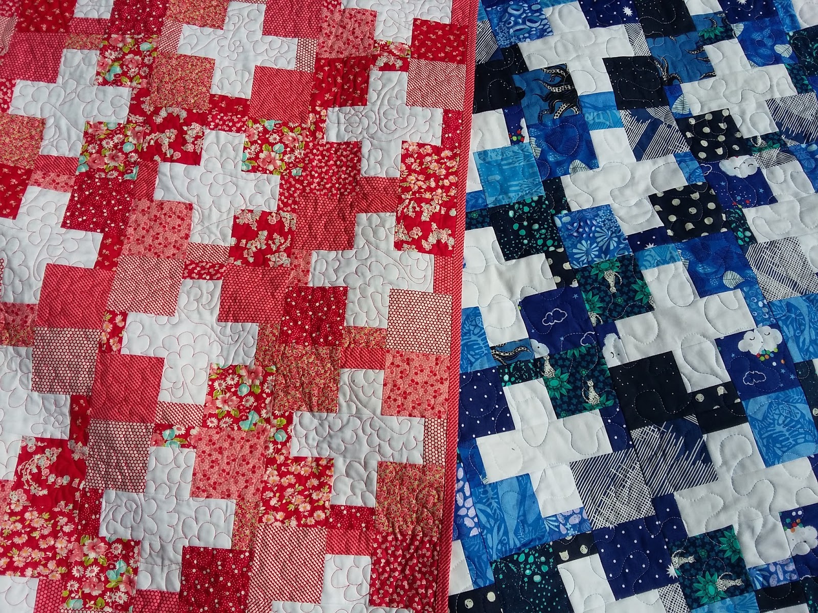 That's Sew Julie Blue Swiss Quilt Finish