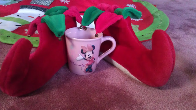 Disney Holiday Traditions - Elf slippers and a Minnie mug