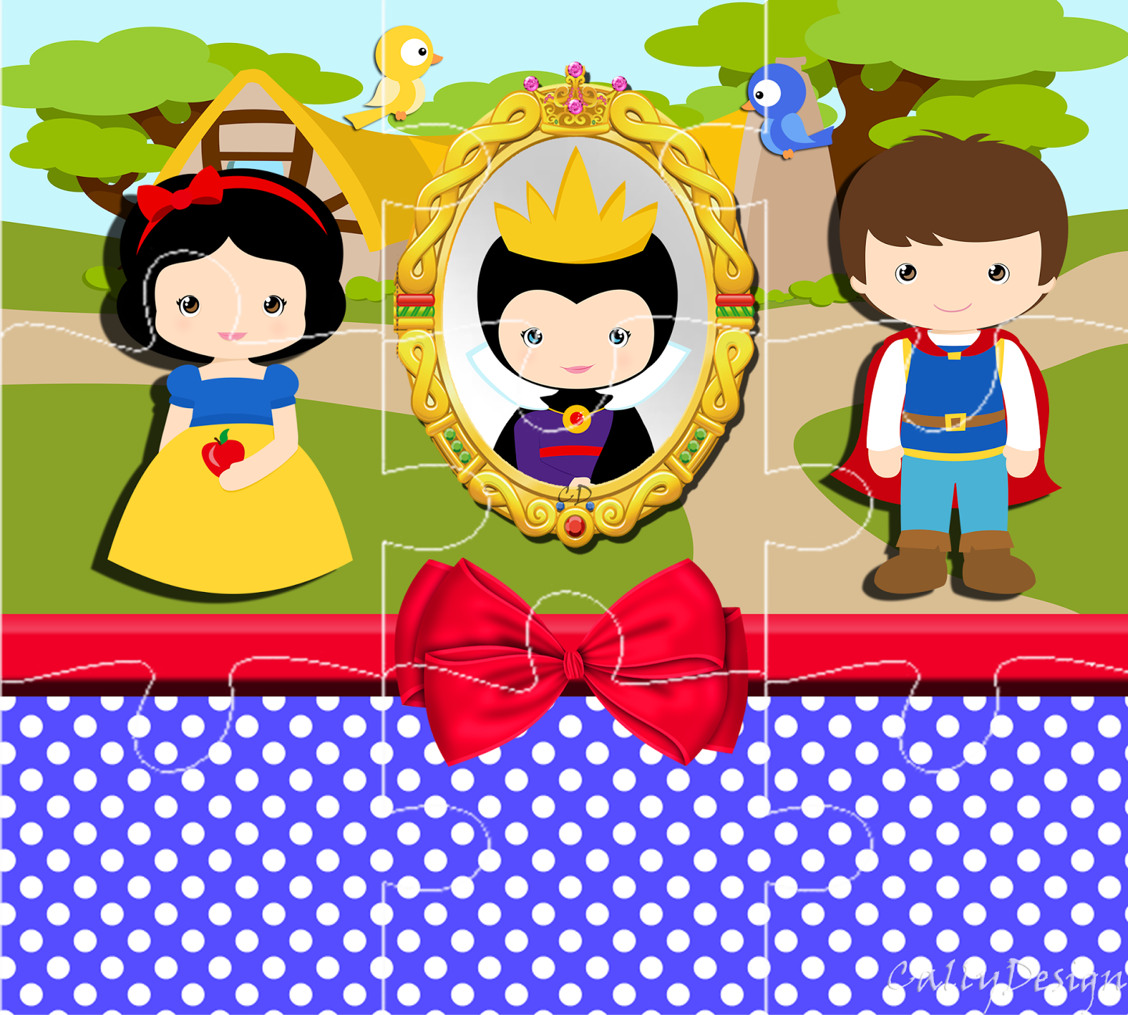 kit personalizado tema branca de neve cute cally s design kits