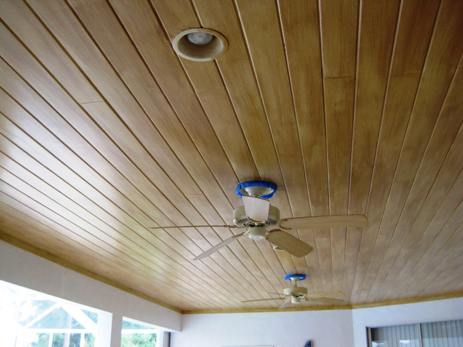 Array of color inc Faux Painted Pine Wood Ceiling