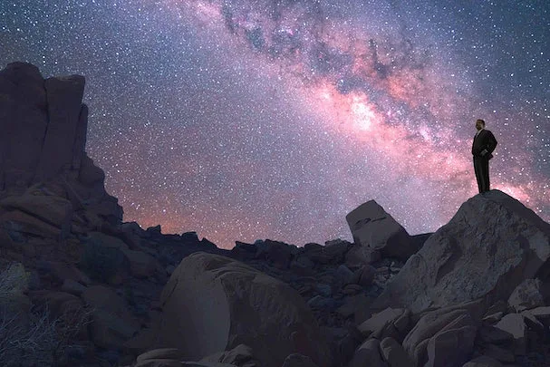 Parte da Via Láctea vista da Terra em determinados pontos.