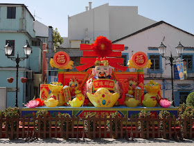 Lunar New Year display at Taipa Village, Macau