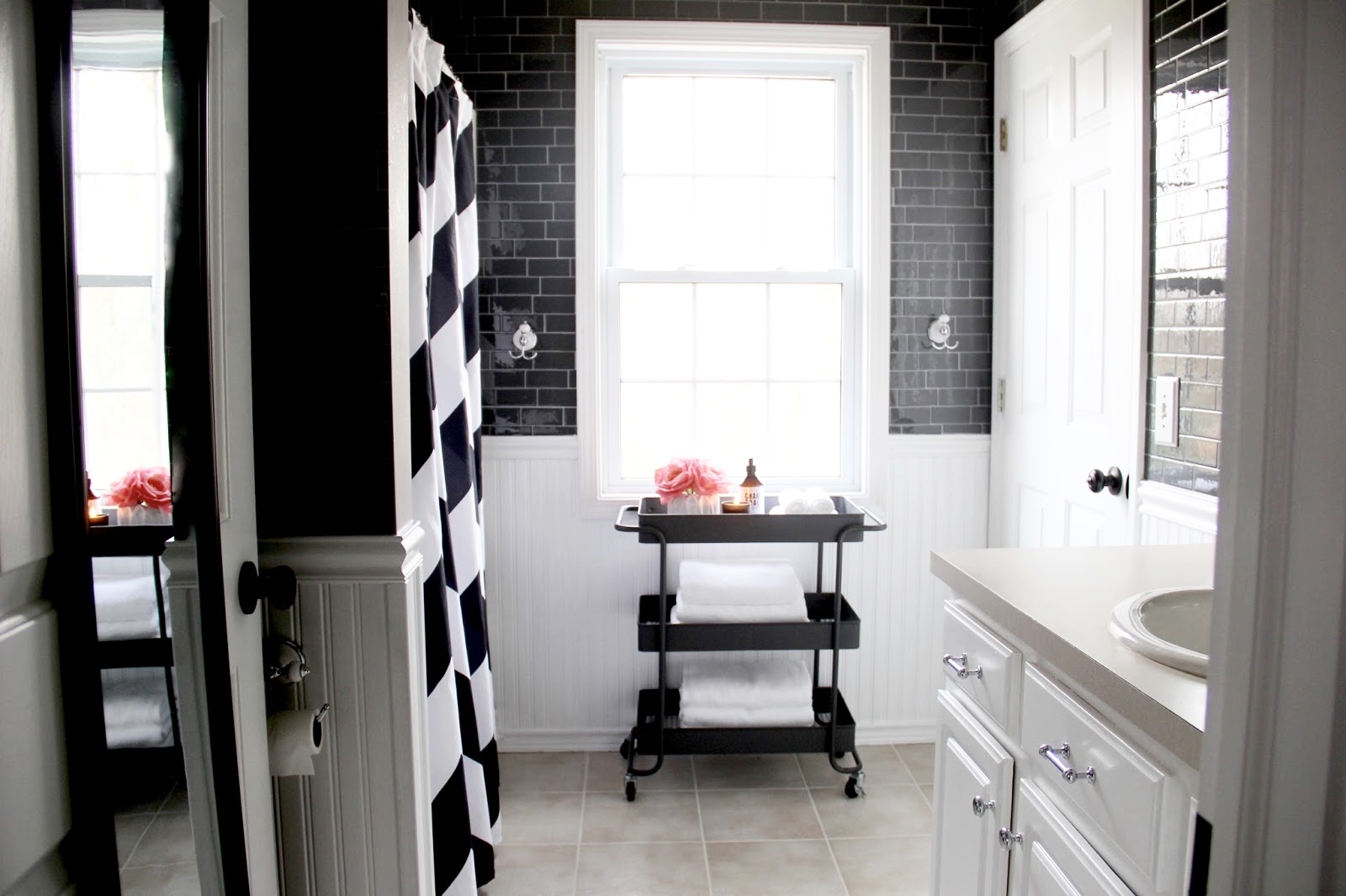 The Yellow Cape Cod: Quick Bathroom Refresh with Smart Tiles