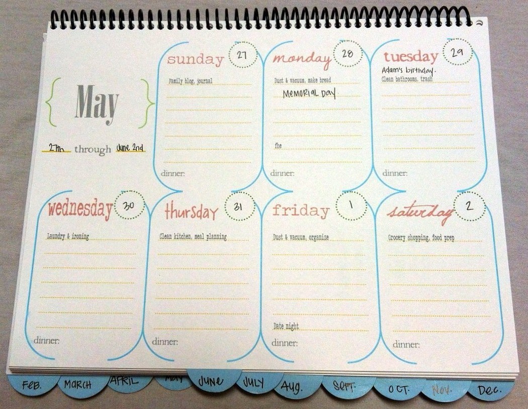 Homemade Planner Printable
