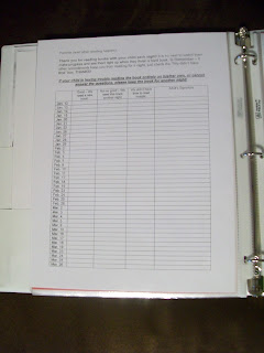record keeping sheet
