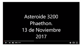 3200 Phaethon. Progenitor de las Geminidas. Imagenes Personales. 13 de Diciembre 2017.