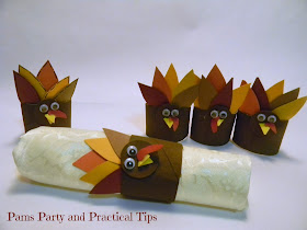 Make your own turkey napkin rings 